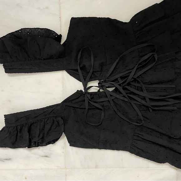 Pretty little thing black ruffle dress - Picture 3 of 5